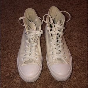 All White High Top Converse